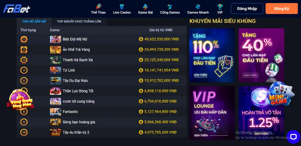 Các chương trình khuyến mãi đá gà hấp dẫn tại VP88 Win
