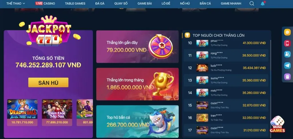 Hoàn Trả Thể Thao VP88 Win